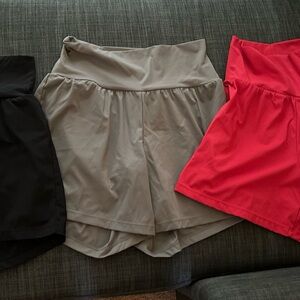 HALARA Athletic Shorts Black and Gray Lightweight Comfort